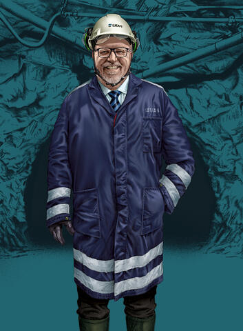 Portrait of Karl-Petter Thorwaldsson, Sweden's minister for business and industry, for LKAB