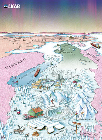 Back cover illustration, "Kultje" issue #2 for LKAB