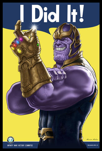 Marvel's "Thanos" poster illustration, private commission